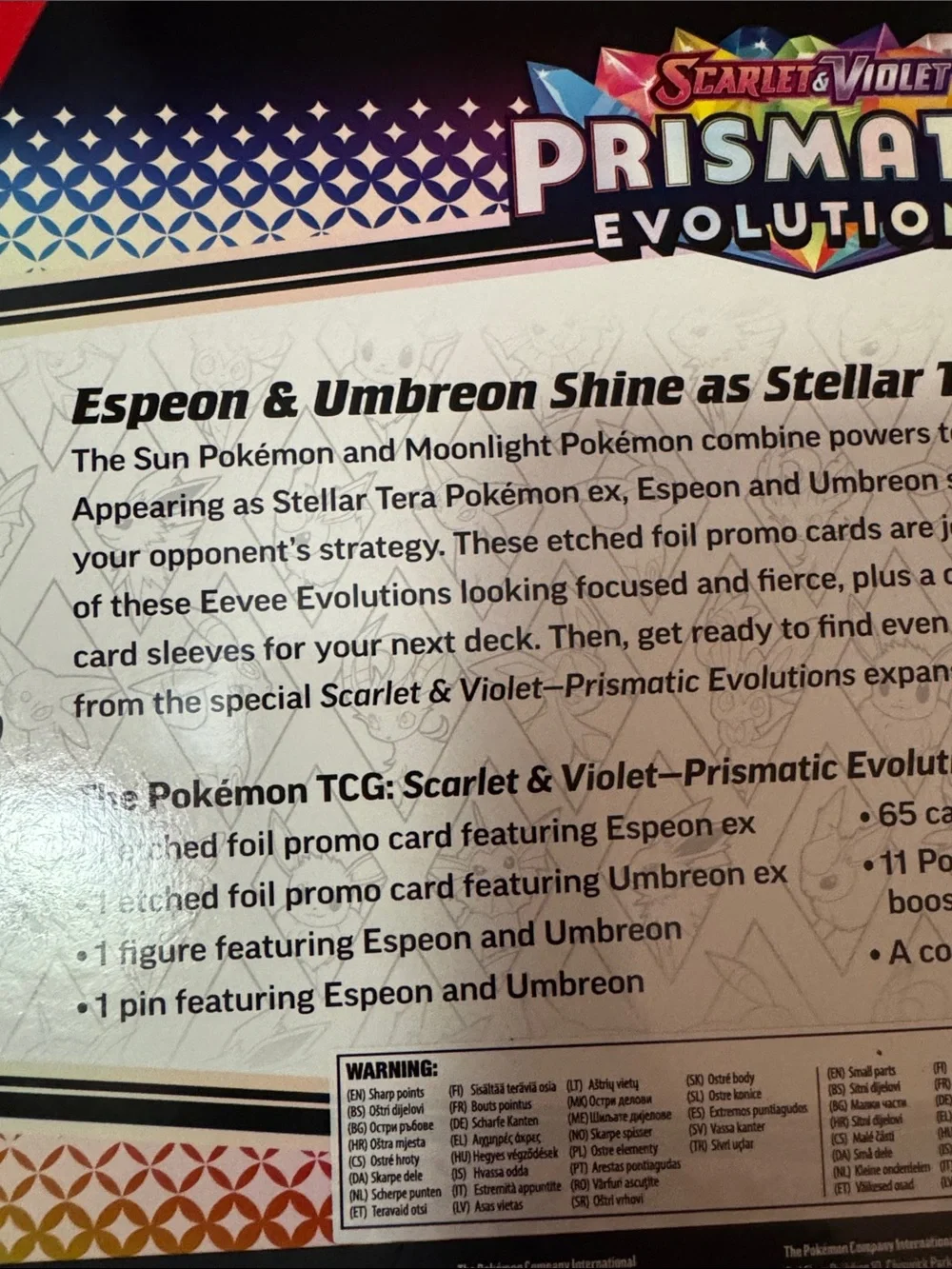 Pokémon premium Figure Collection prismatic Evolutions Espeon Umbreon Pin New